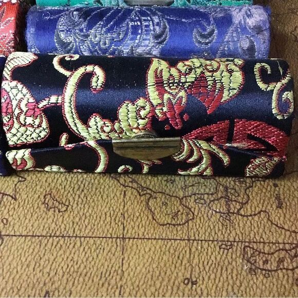 Vintage lipstick cases with mirror From the orient blue one heavily used 6ea - Picture 8 of 13